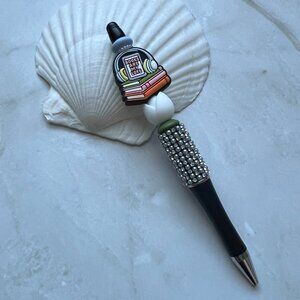 Book Therapy - Book Lover Pen - Rhinestone Sparkly Teacher Gift - Book Themed